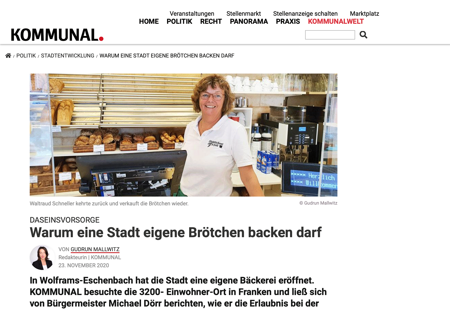 Stadtbäckerei macht alle glücklich