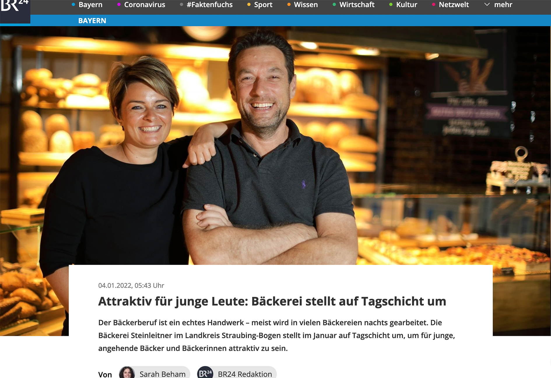 Bäckerei Steinleitner backt tagsüber