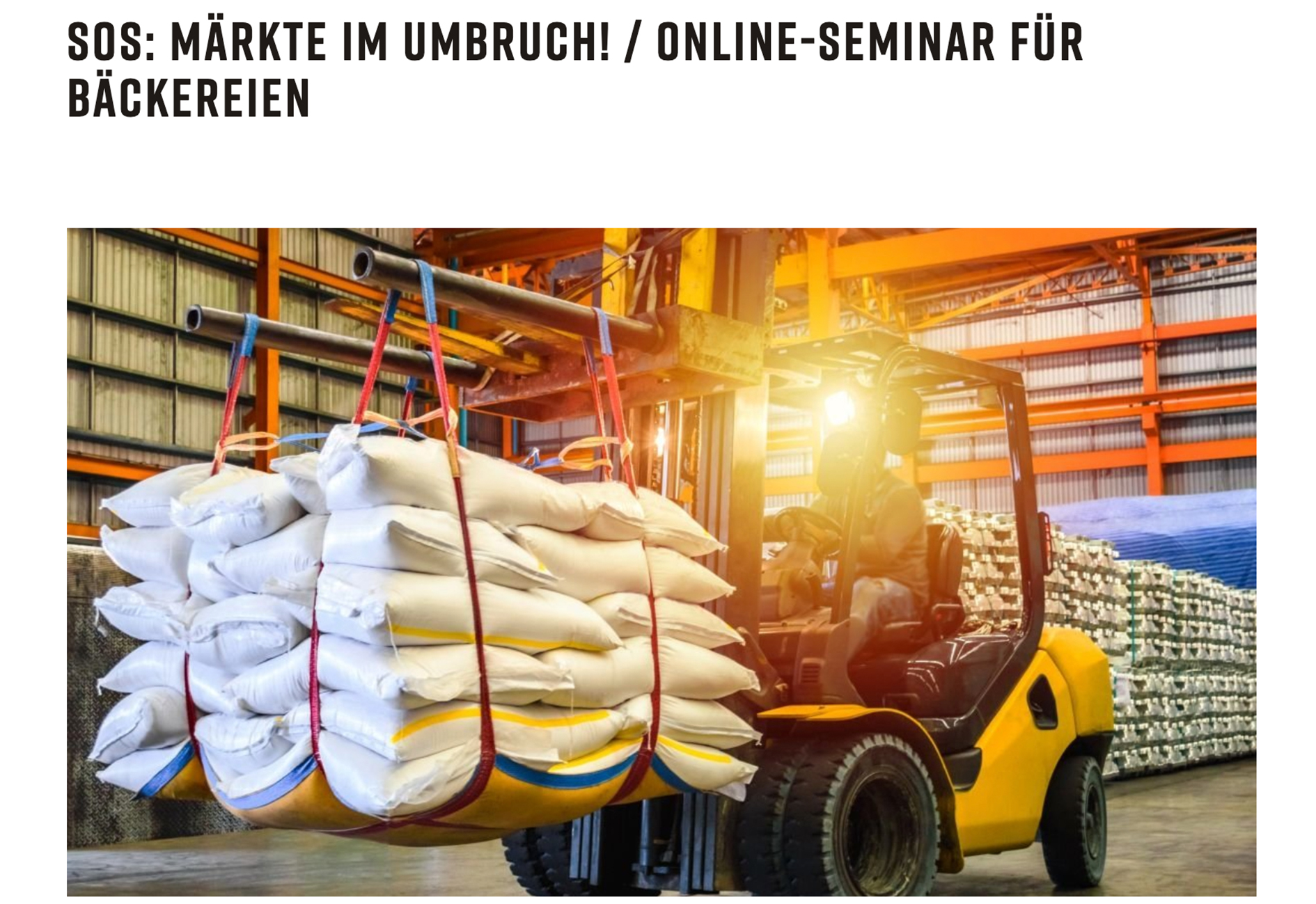 Online-Seminar: Märkte im Umbruch