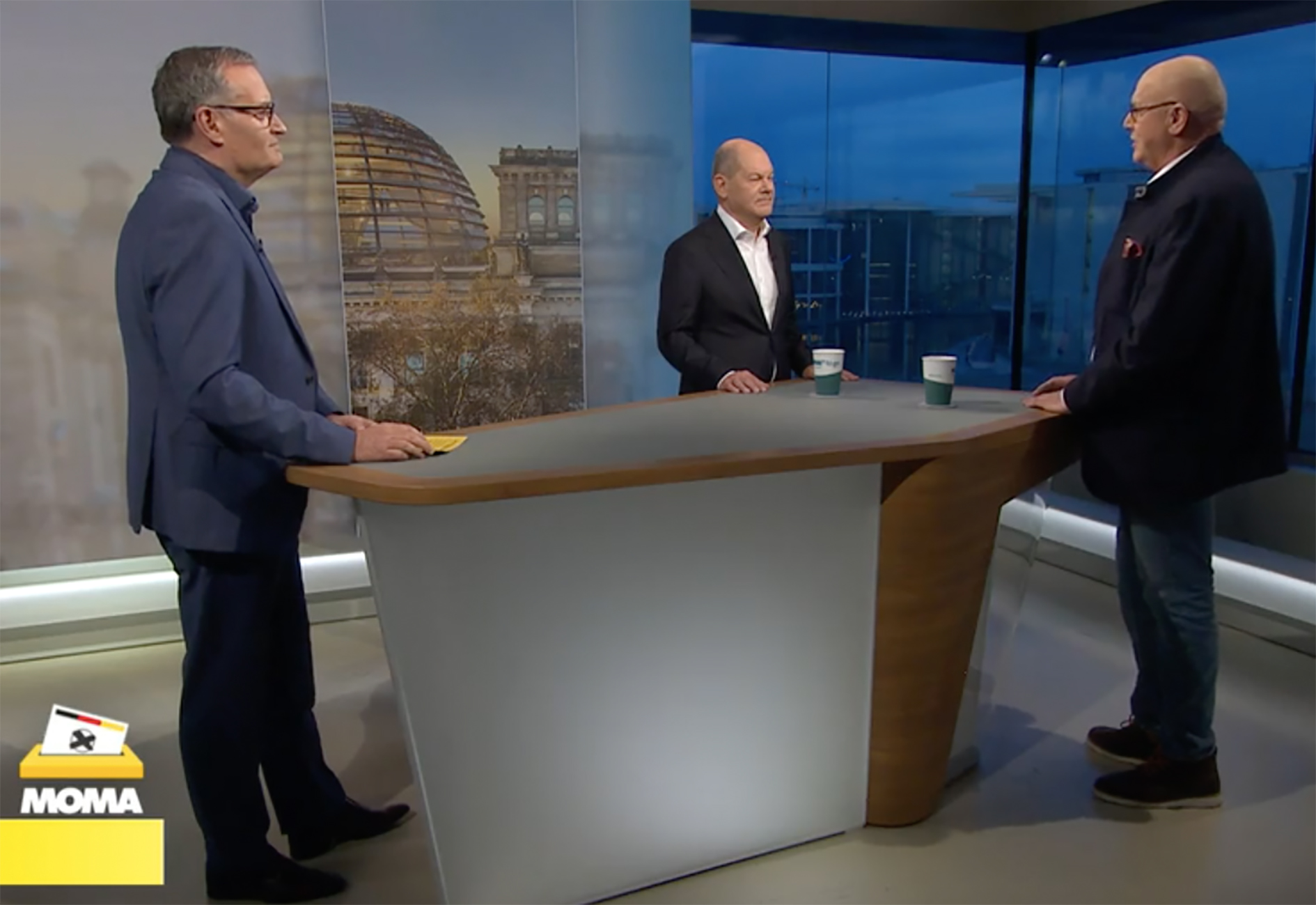 Bäcker Lehmburger diskutiert mit Olaf Scholz