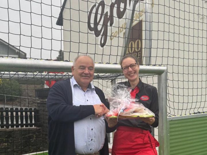 Fußballarena auf dem Bäckereidach